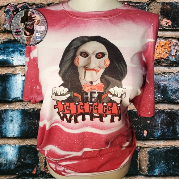 Saw, Get giggy with it, Halloween, Bleach Tee - Picture 1 of 2